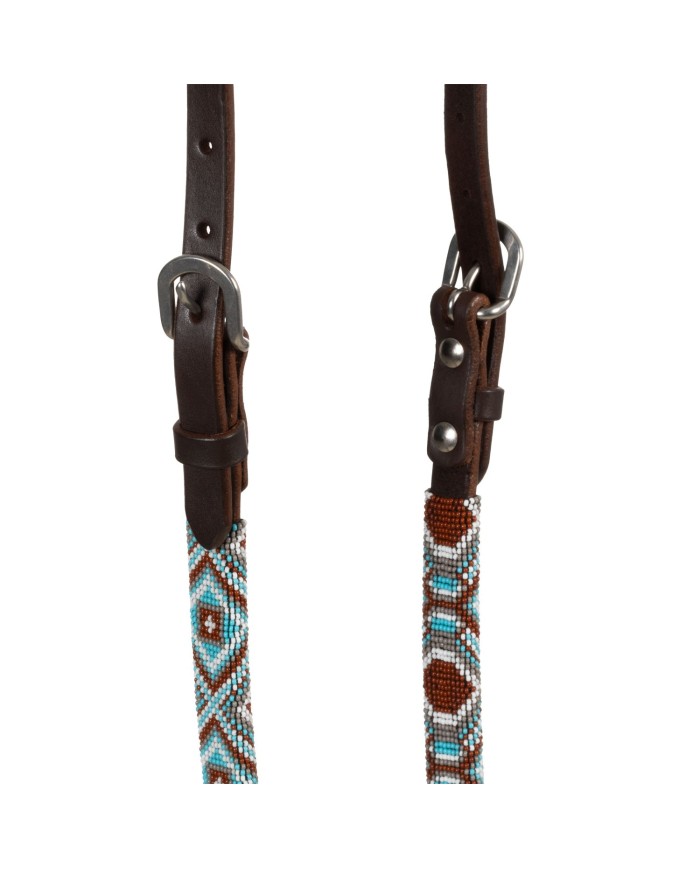 DIAMONDS BEADED OILED WESTERN ONE EAR BRIDLE