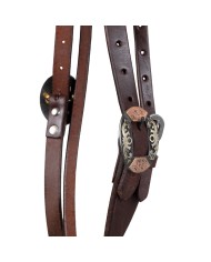 WESTERN FANCY GERMAN SILVER BUCKELS BRIDLE