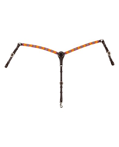 MULTICOLOR BEADED WESTERN OIL BREASTPLATE