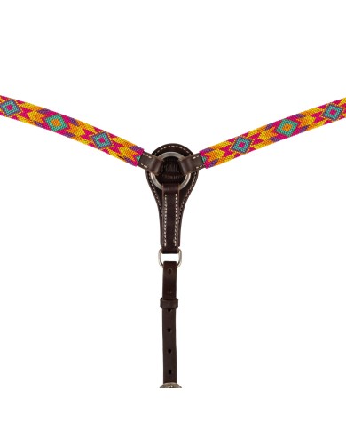 MULTICOLOR BEADED WESTERN OIL BREASTPLATE