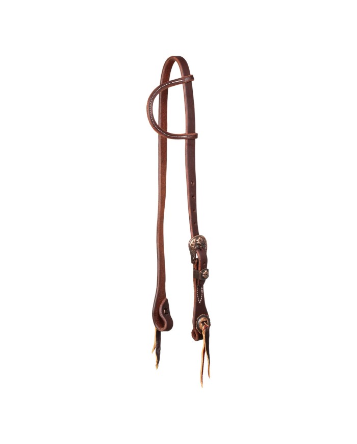 3/4 SLIP EAR W/ANT COPPER BUCKLE AND CONCHOS