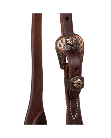 3/4 SLIP EAR W/ANT COPPER BUCKLE AND CONCHOS