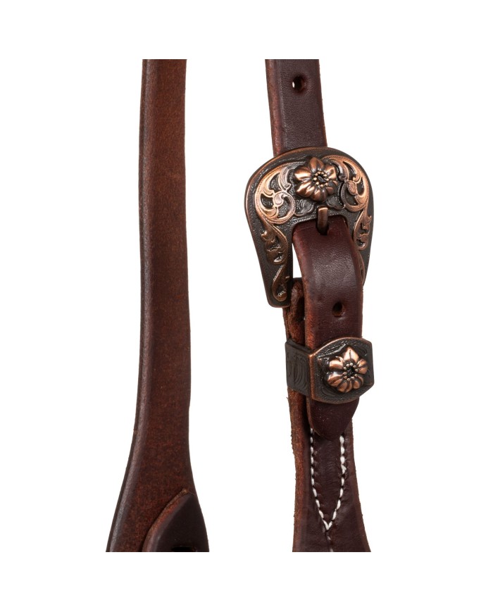 3/4 SLIP EAR W/ANT COPPER BUCKLE AND CONCHOS