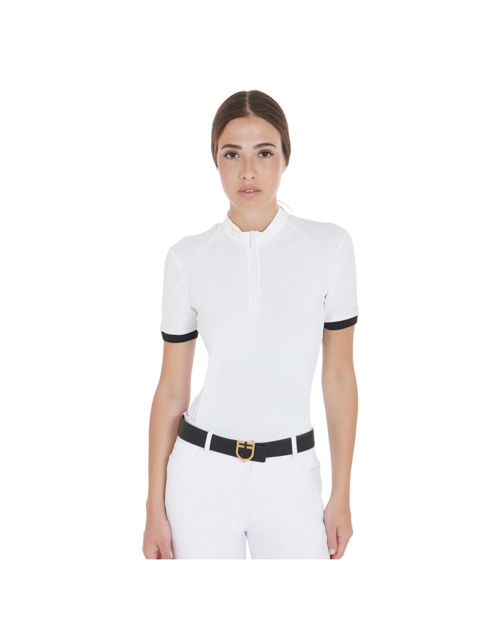 WOMEN S COMPETITION POLO SHIRT SS ZIP
