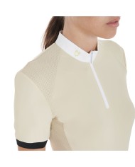 WOMEN S COMPETITION POLO SHIRT SS ZIP