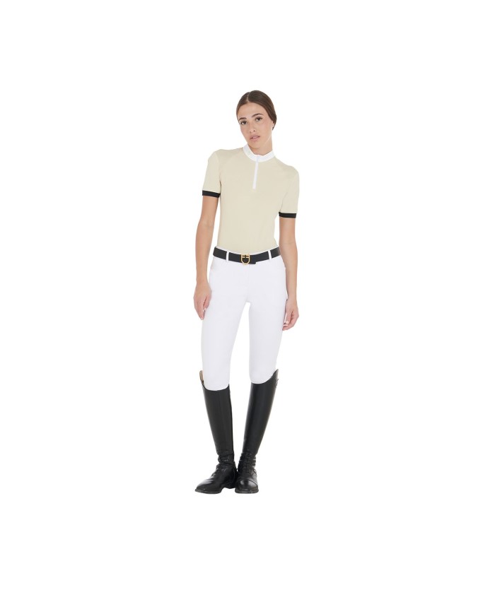 WOMEN S COMPETITION POLO SHIRT SS ZIP