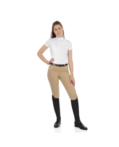 PANTALONI DONNA MODELLO DEMETRA IN COTONE ELASTICIZZATO PANTALONI DONNA MODELLO DEMETRA IN COTONE ELASTICIZZATO