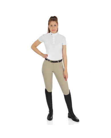 PANTALONI DONNA MODELLO RACE IN COTONE ELASTICIZZATO PANTALONI DONNA MODELLO RACE IN COTONE ELASTICIZZATO