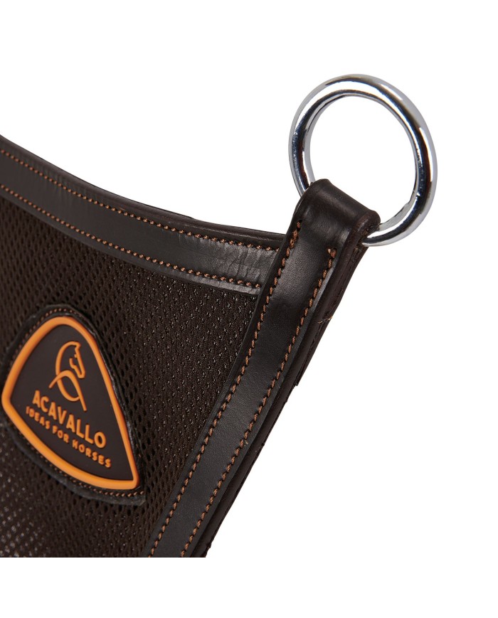 LEATHER BIB MARTINGALE W/MESH INSERT