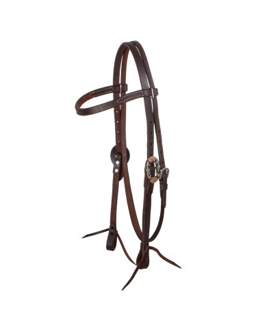 WESTERN FANCY GERMAN SILVER BUCKELS BRIDLE
