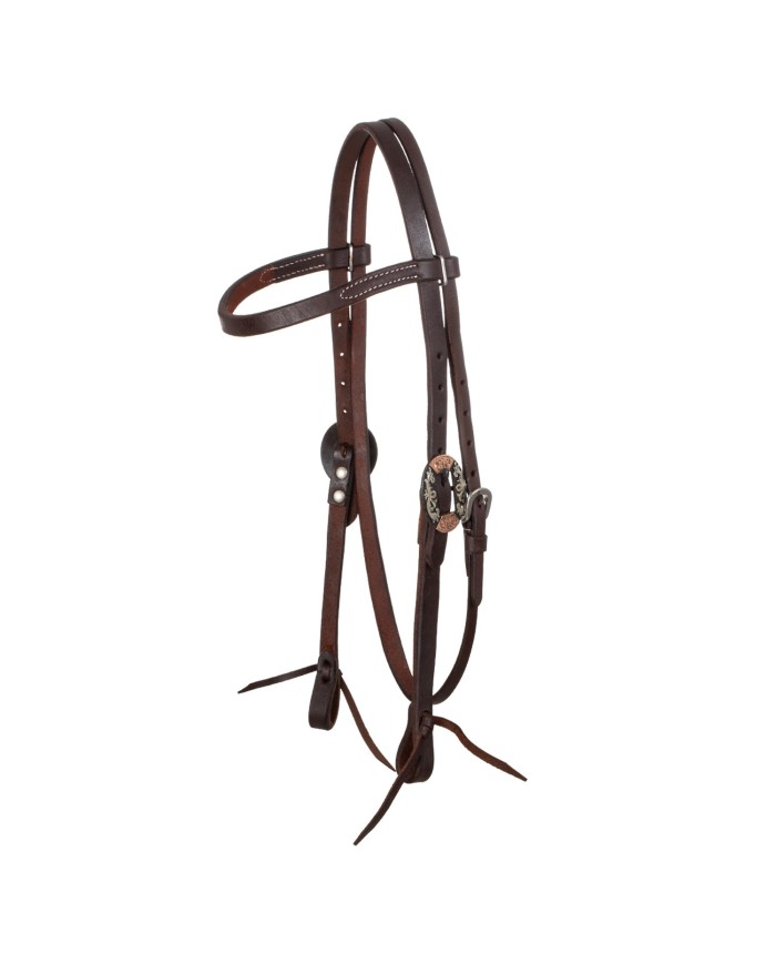 WESTERN FANCY GERMAN SILVER BUCKELS BRIDLE