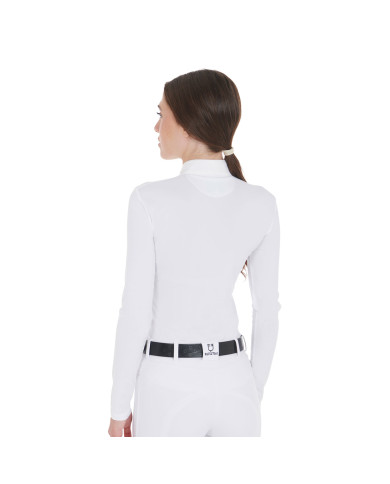 Polo donna da concorso slim fit manica lunga Polo donna da concorso slim fit manica lunga
