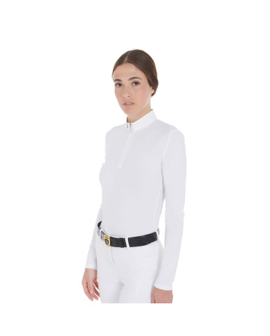Polo donna da concorso slim fit manica lunga Polo donna da concorso slim fit manica lunga