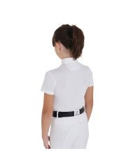 Polo bambina da concorso slim fit con zip