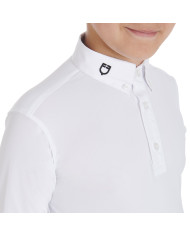 Polo bambino da concorso slim fit tre bottoni