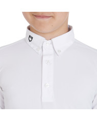Polo bambino da concorso slim fit tre bottoni