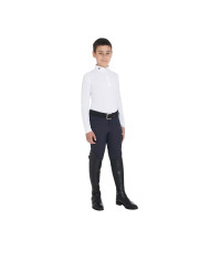 Polo bambino da concorso slim fit tre bottoni