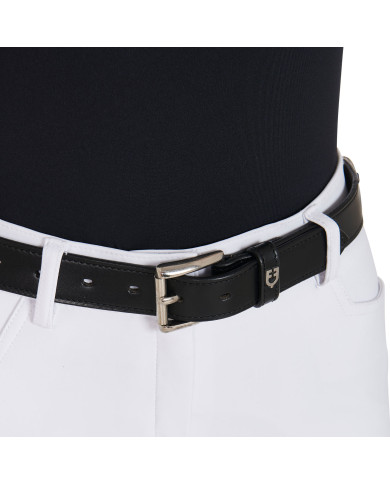 Cintura in cuoio con dettagli filetti e strass Cintura in cuoio con dettagli filetti e strass