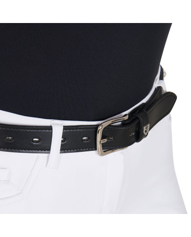 Cintura in cuoio con clincher argento Cintura in cuoio con clincher argento
