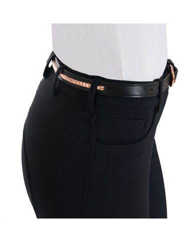 Cintura in cuoio con clincher rose gold Cintura in cuoio con clincher rose gold