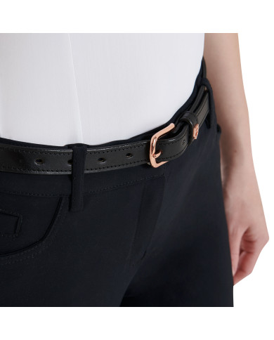 Cintura in cuoio con clincher rose gold Cintura in cuoio con clincher rose gold