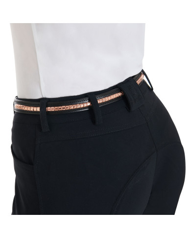 Cintura in cuoio con clincher rose gold Cintura in cuoio con clincher rose gold