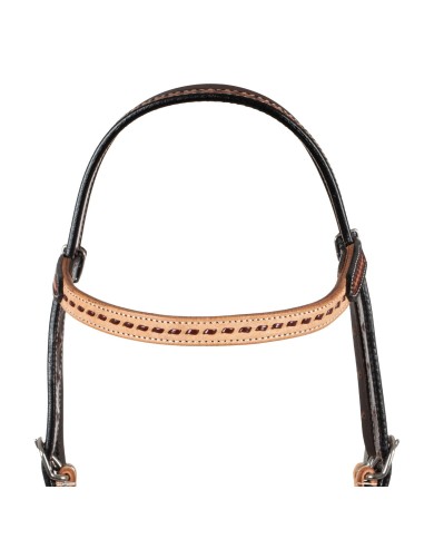 2 TONE STRAIGHT BROW WESTERN BRIDLE