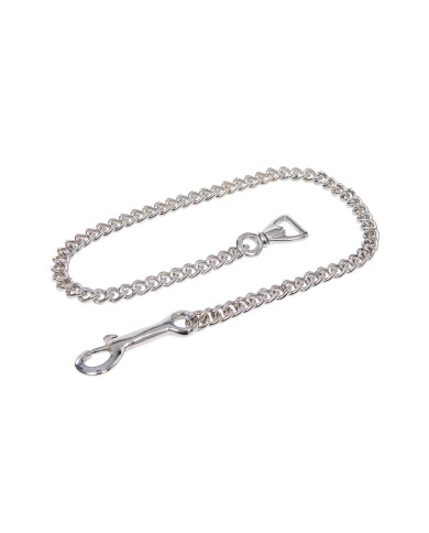 LUNGHINA CUOIO CON CATENA SILVER