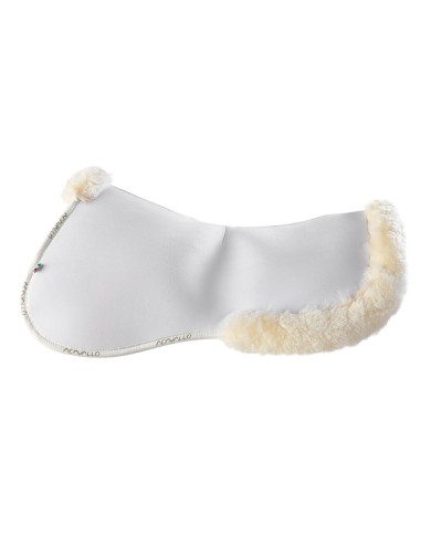 POCKET & MEMORY FOAM HALF PAD W/RISERS FULL SHEEPSKIN