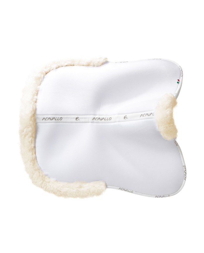 POCKET & MEMORY FOAM HALF PAD W/RISERS FULL SHEEPSKIN