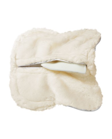 POCKET & MEMORY FOAM HALF PAD W/RISERS FULL SHEEPSKIN