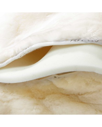 POCKET & MEMORY FOAM HALF PAD W/RISERS FULL SHEEPSKIN