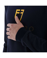 Felpa uomo girocollo in cotone con logo sul petto