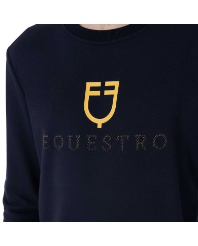 Felpa uomo girocollo in cotone con logo sul petto