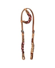 ONE EAR BRIDLE WITH BRAIDED LEATHER DECORATIONS