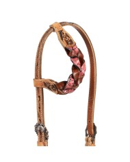ONE EAR BRIDLE WITH BRAIDED LEATHER DECORATIONS