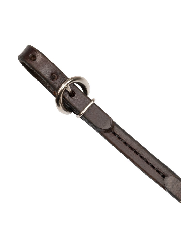 SEWN LEATHER CURB DARK OIL