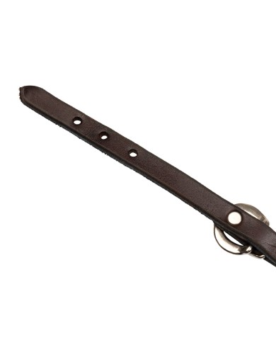 SEWN LEATHER CURB DARK OIL
