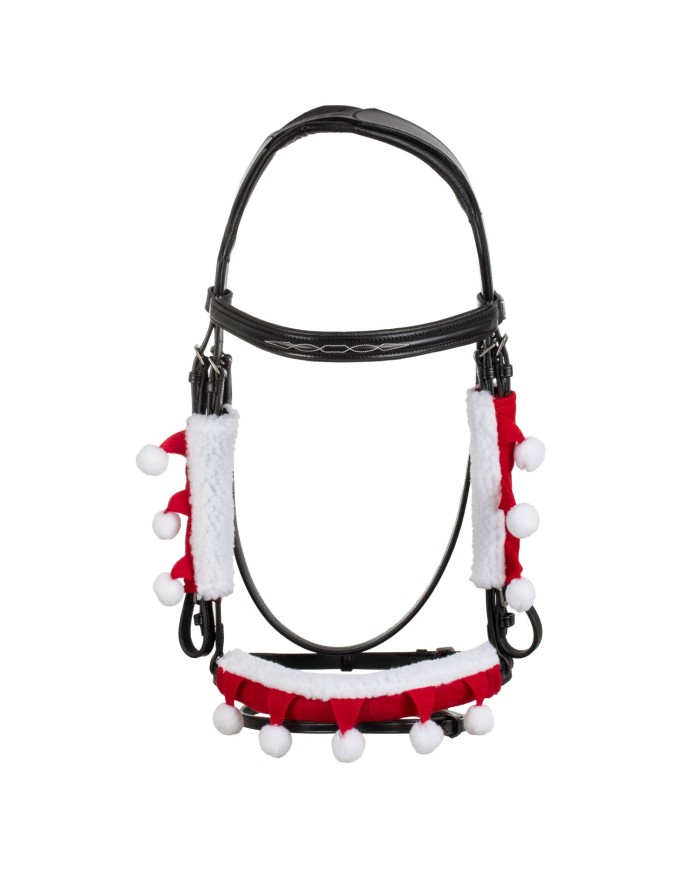 CHRISTMAS COLLECTION SET OF HALTER CHEEKS + NOSEBAND COVER