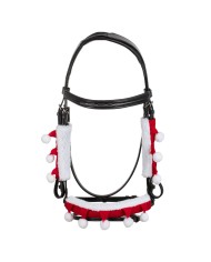 CHRISTMAS COLLECTION SET OF HALTER CHEEKS + NOSEBAND COVER