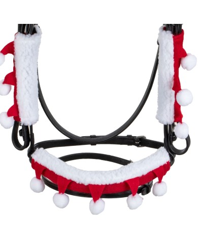 CHRISTMAS COLLECTION SET OF HALTER CHEEKS + NOSEBAND COVER