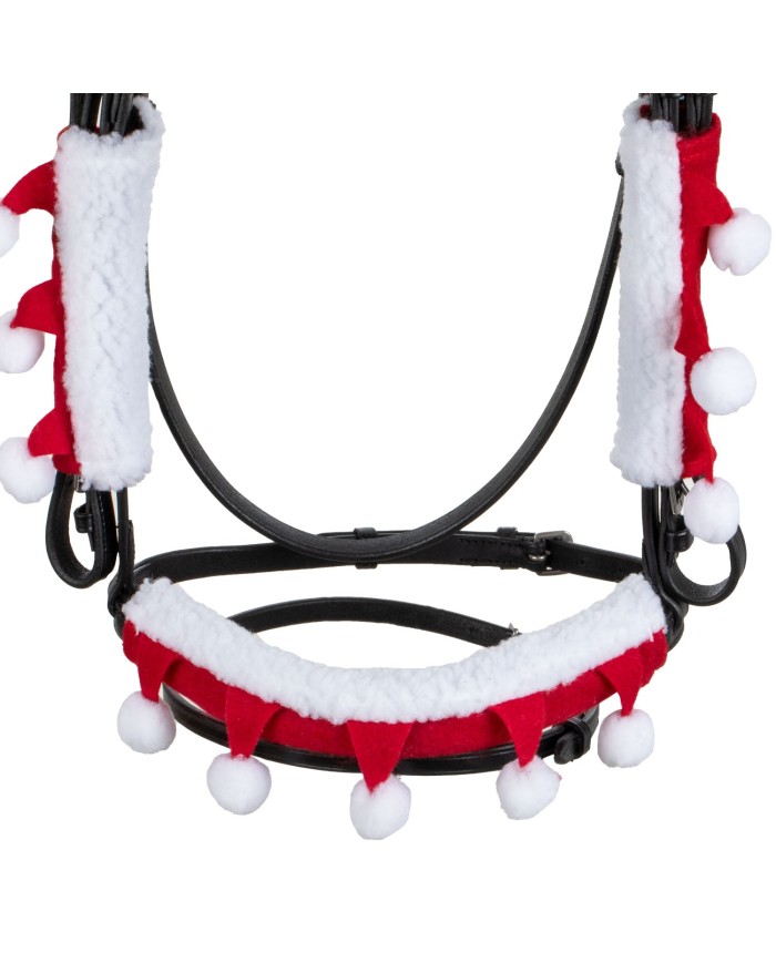 CHRISTMAS COLLECTION SET OF HALTER CHEEKS + NOSEBAND COVER