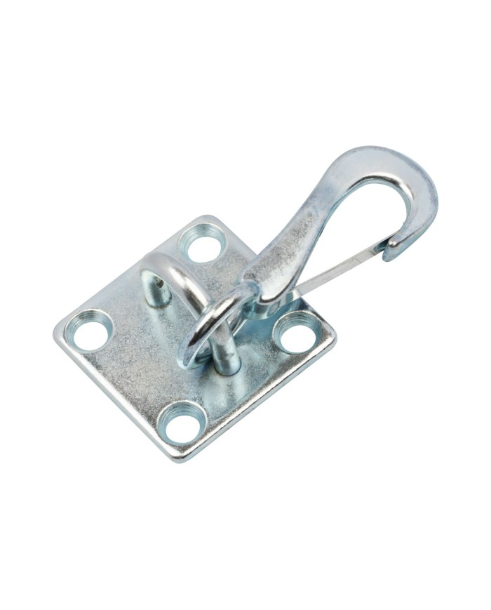 SPRING SNAP HOOK ON WALL PLATE