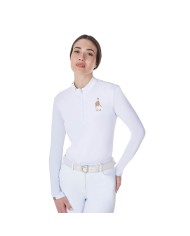 WOMEN S COMPETITION POLO LS ZIP EQUESTROxFISE