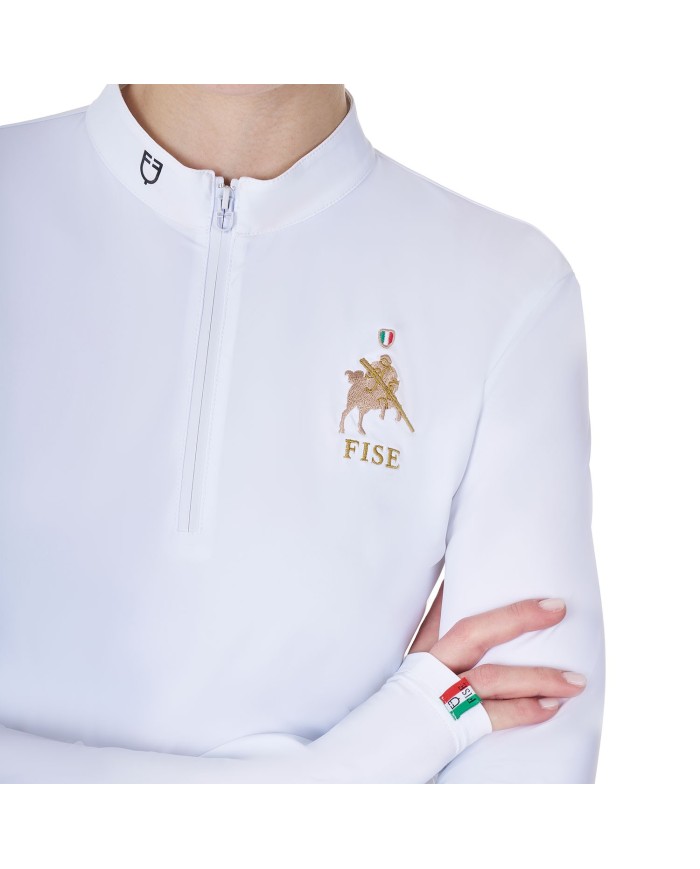 WOMEN S COMPETITION POLO LS ZIP EQUESTROxFISE