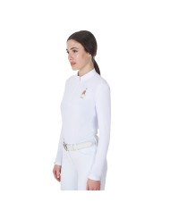 WOMEN S COMPETITION POLO LS ZIP EQUESTROxFISE