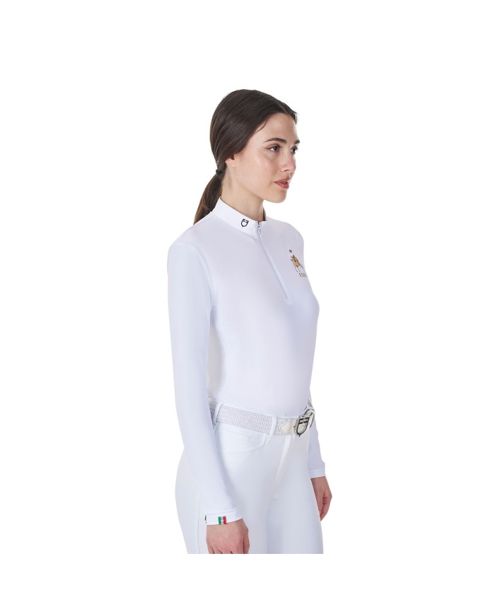WOMEN S COMPETITION POLO LS ZIP EQUESTROxFISE