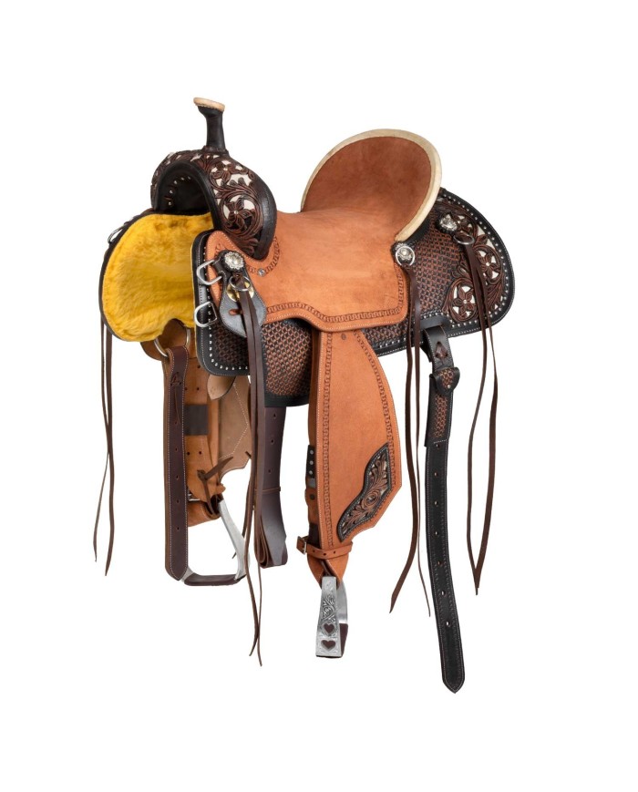 COW HORSE SADDLE RANCH STARLINGHT WITH ROUGHOUT SEAT