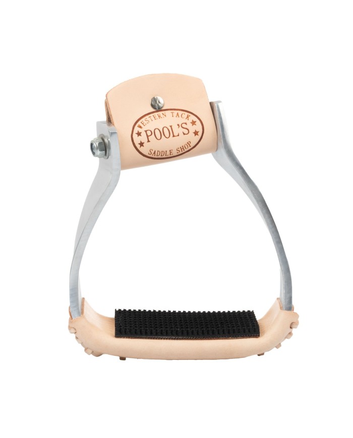 BARREL WESTERN STIRRUPS W/COVERED BENCH