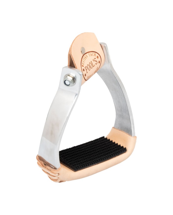 BARREL WESTERN STIRRUPS W/COVERED BENCH